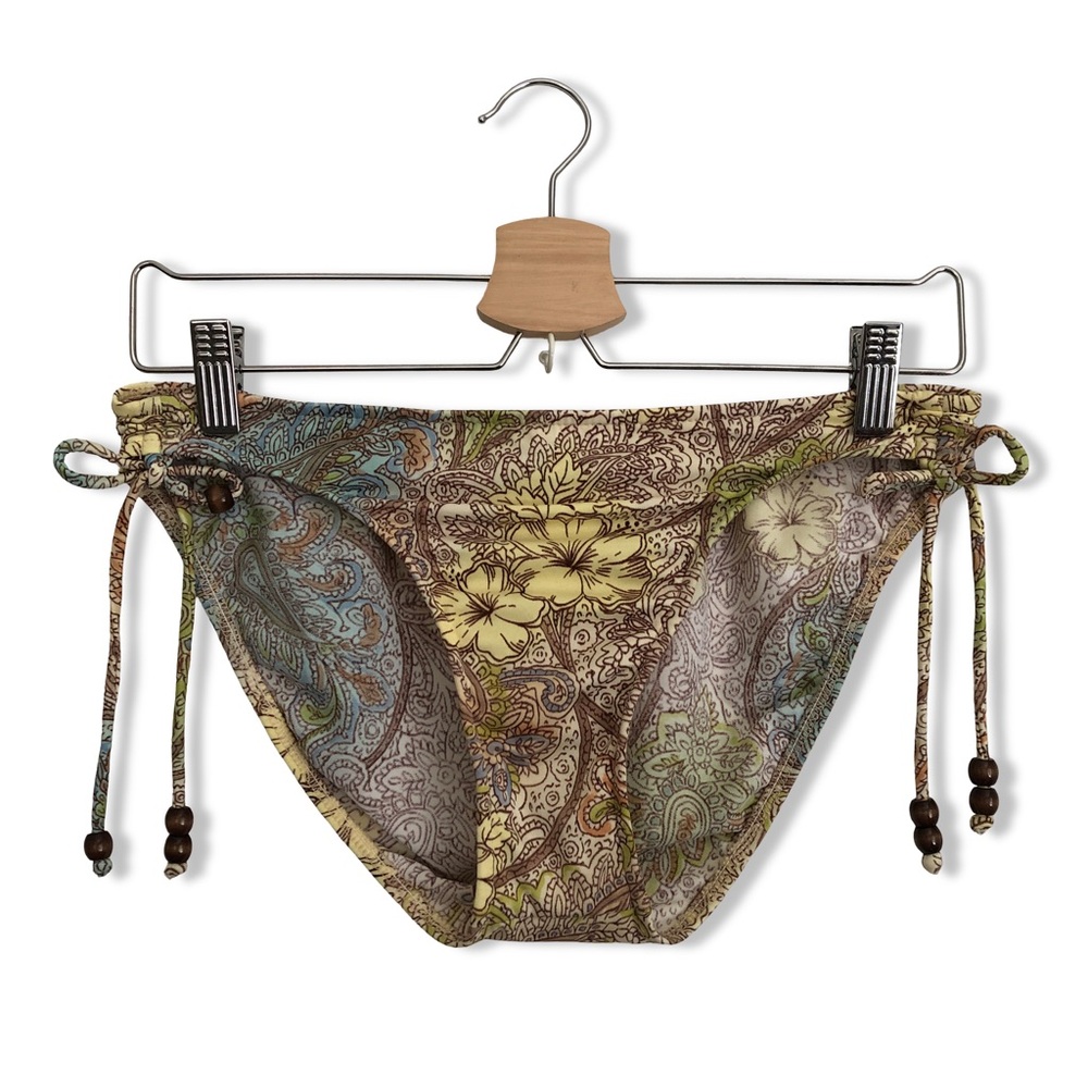 Y2K Paisley Tropical Print Bikini Bottom